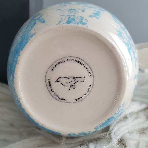 Vintage Anthropologie Homegrown Monogram Coffee Tea Mug Letter e - Picture 5 of 6